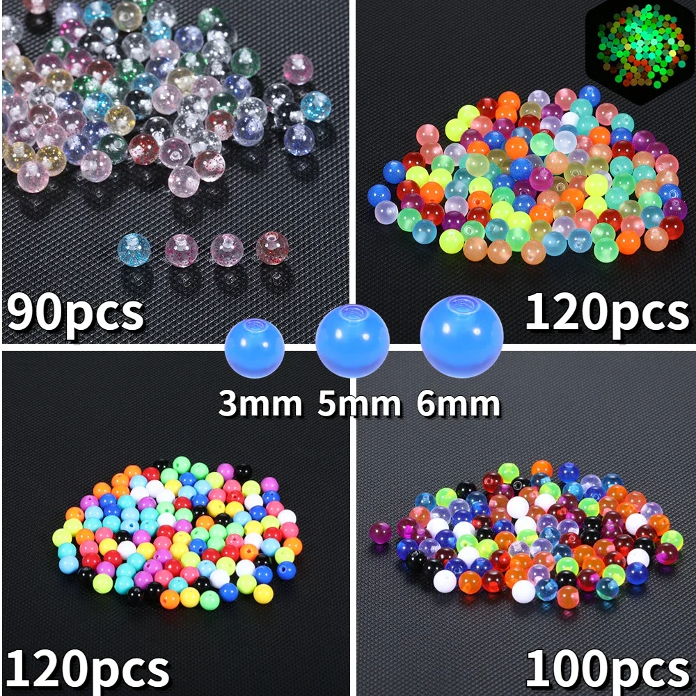 90–120 Stück bunte Acryl-Ersatzkugeln, 3 mm, 5 mm, 6 mm, Zungenpiercing-Kugeln, Langhantel, Ohr, Augenbrauen, Piercing-Kugel, Körperschmuck Image