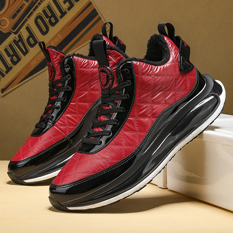 Men's Red and Black High-Performance Sneakers – Durable Sports Shoes with Cushioned Sole, Ideal for Running, Gym and Casual Sports Activities, Stylish and Comfortable