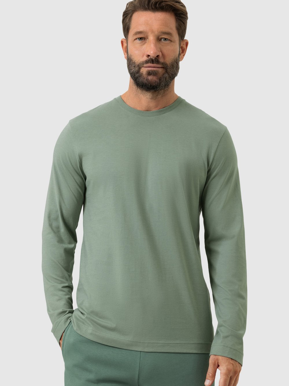 Mey Schlafanzug Oberteil Herren grün, XL Image