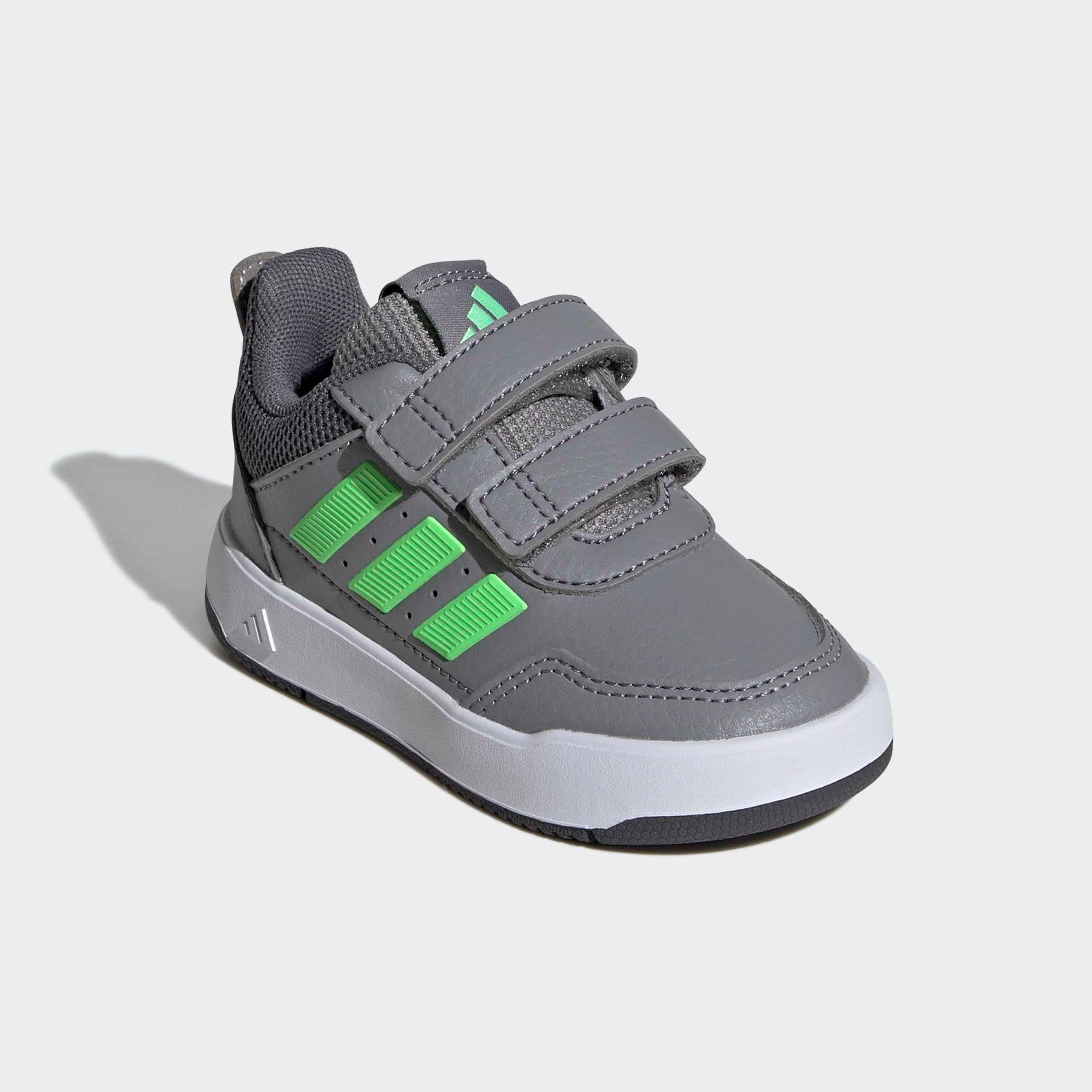 Sneaker ADIDAS SPORTSWEAR "TENSAUR SPORT 3.0 FÜR BABYS UND KLEINKINDER", Gr. 24, grau three, lime burst, grau five, Schuhe Sneaker