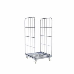 Oswald Transportgeräte Rollbehälter 2-seitig, Nutzhöhe 1.440 mm, Rollplatte aus Metall, 724 x 815 x 1.630 mm, 500 kg Image