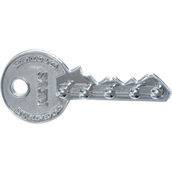 Garderobe Schlüsselleiste Aluminium silber L.26 cm Image