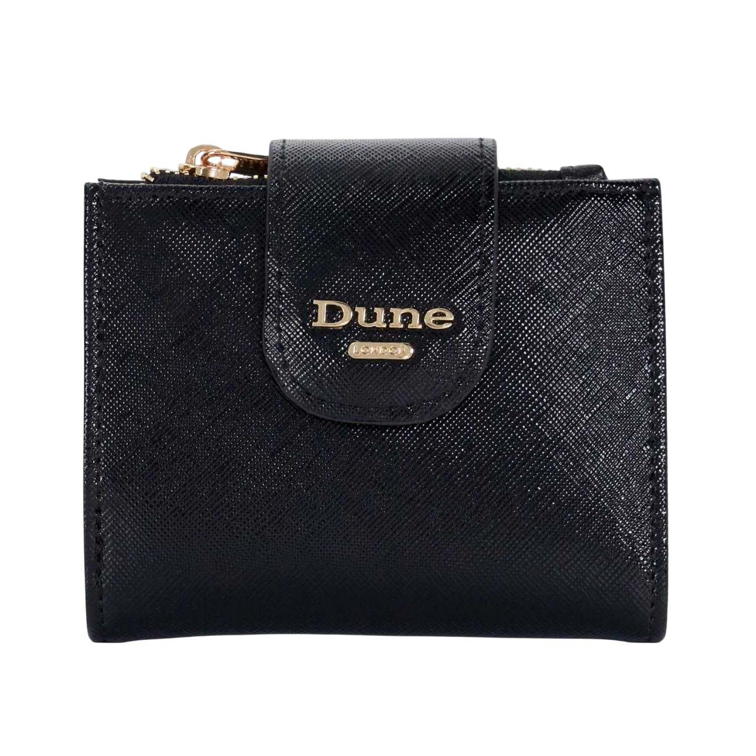 Dune London - "Koffio" Brieftasche, Mock Croc Gewebe (Schwarz)