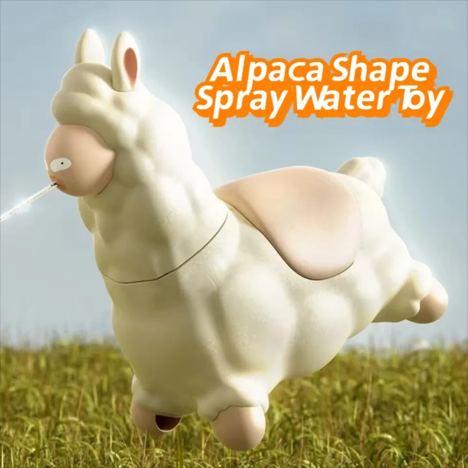 Kreative Alpaka Form Alpaka Spray Wasser Spielzeug Drücken Cartoon Spray Wasser Spielzeug Outdoor Wasser Spray Spielzeug Strand Schwimmbad Spielzeug Image