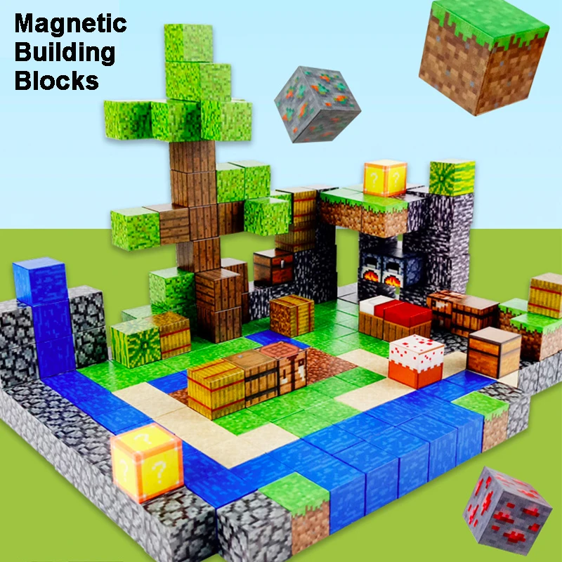 Blocchi magnetici fai-da-te per bambini: costruire un magnete da miniera, set mondiale per ragazzi e ragazze, giocattoli sensoriali per i più piccoli, regali, giochi di giocattoli da costruzione