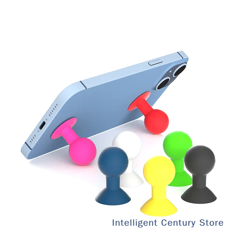 1 Pc Colorful Universal Cell Phone Monopod Cell Phone Silicone Rubber Octopus Suction Cup Ball Mount Cell Phone Holder