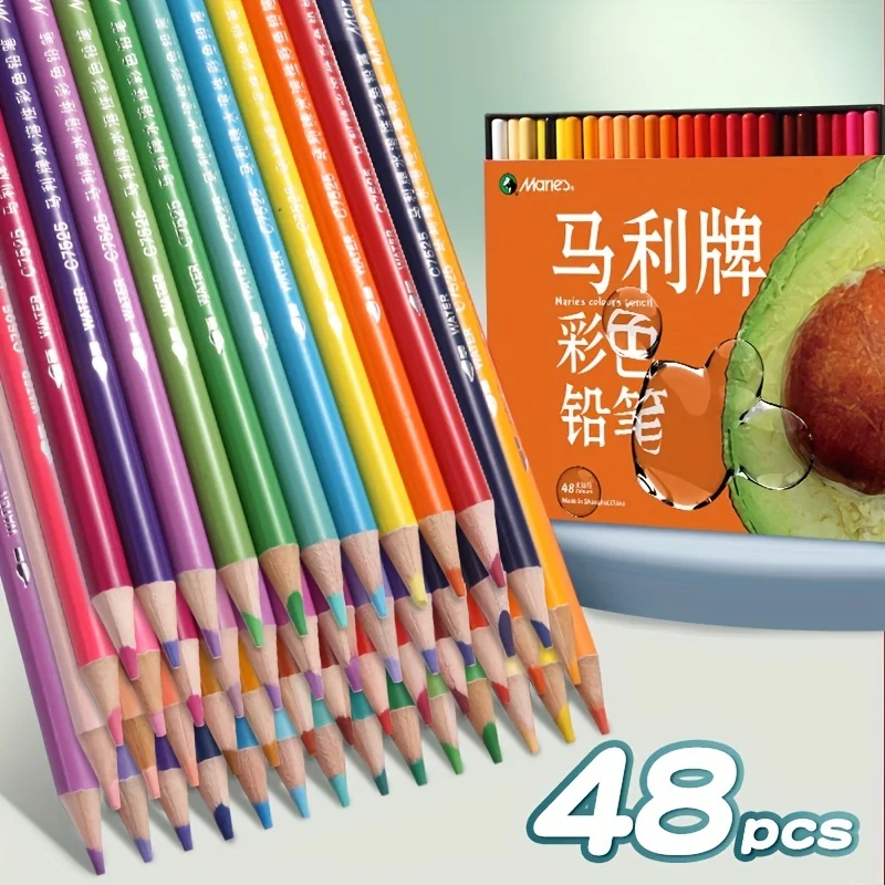 48-Farben-Gezeitenstift-Set mit wasserlöslicher Mine, professionell für Farbbegeisterte, Schreiben, Dekoration für Erwachsene und Studenten Image