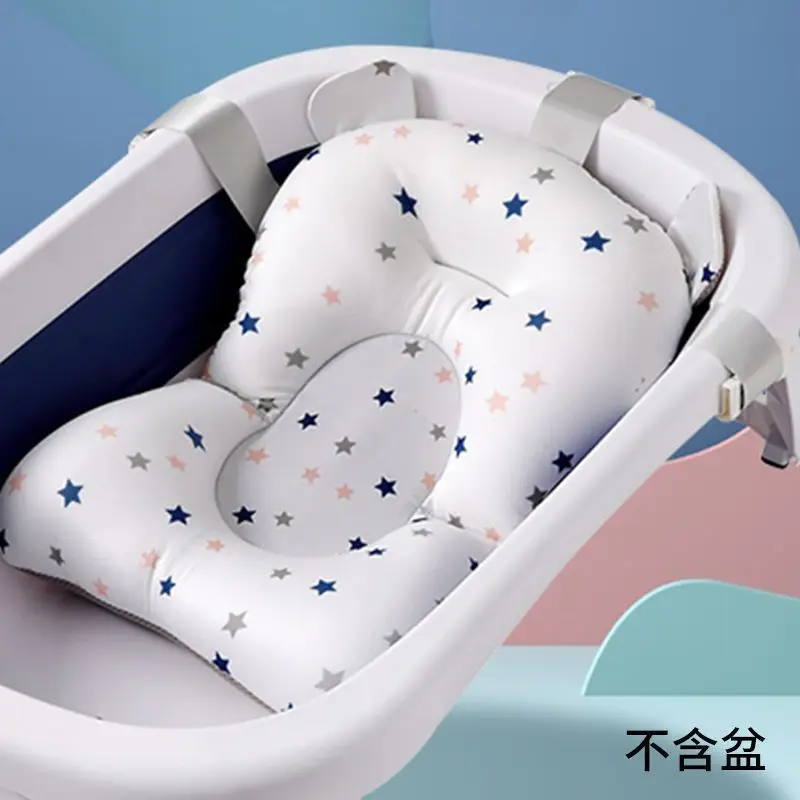 Baby Bad Sitz Unterstützung Matte Infant Anti-Slip Weichen Komfort Körper Kissen Faltbare Baby Badewanne Pad Stuhl Neugeborenen Badewanne kissen Image