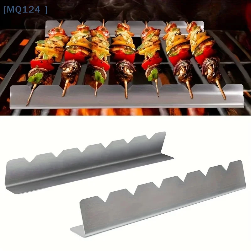 2 stücke Kebab Rack Kebab Steht Spieß Halter Universal Geeignet Für Grill Für Küche Terrasse Hause Outdoor Camping BBQ Werkzeuge neue Image