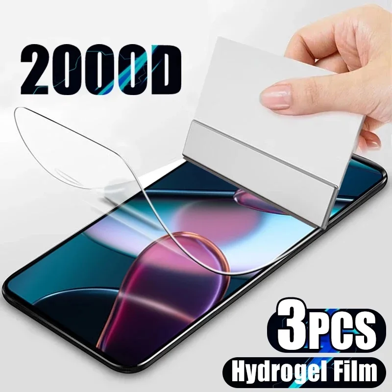 3 Stücke HD Hydrogel Film Für Motorola Moto Edge 50 Neo Pro Fusion 40 S50 2024 Displayschutzfolie Nicht Glas Image