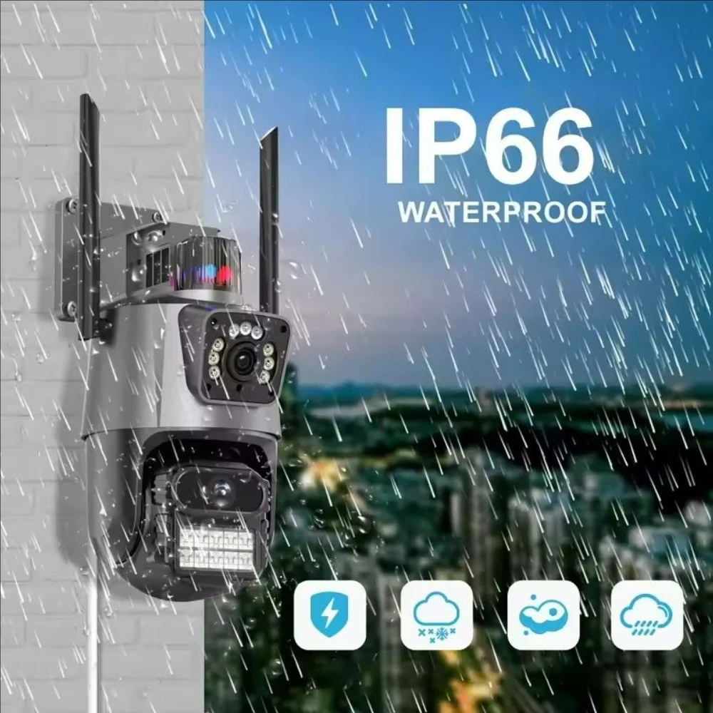 8MP PTZ Kamera Outdoor 4K HD Dual Objektiv Dual Bildschirme WiFi Sicherheit IP Kamera Auto Tracking Drahtlose CCTV Überwachungs Kamera Image