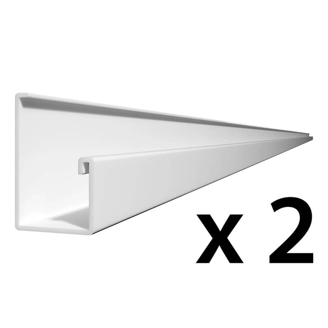 Proslat PROCORE+ PVC 8 ft. Slatwall Starter Trim (2-Pack)