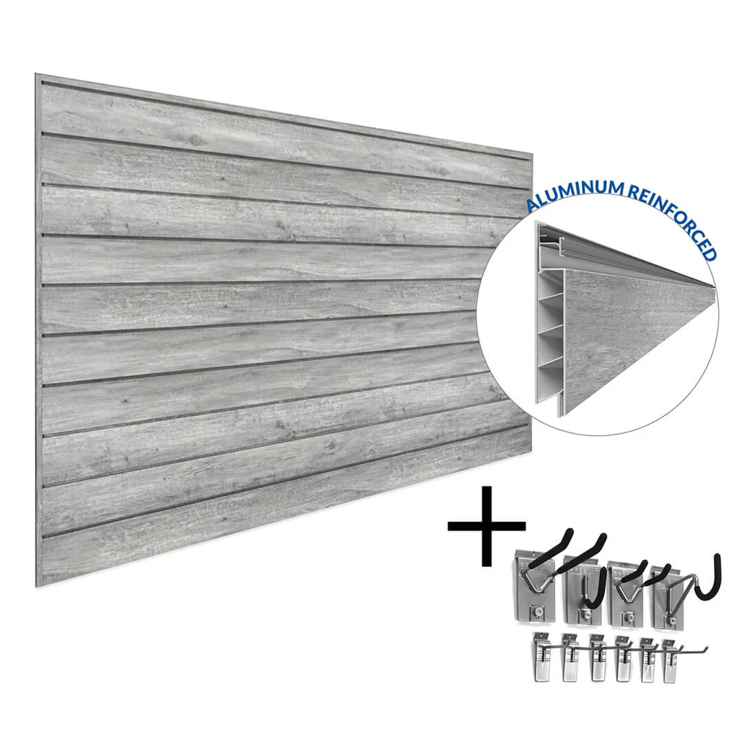 Proslat PROCORE+ Slatwall Mini Bundle (Gray Wood)