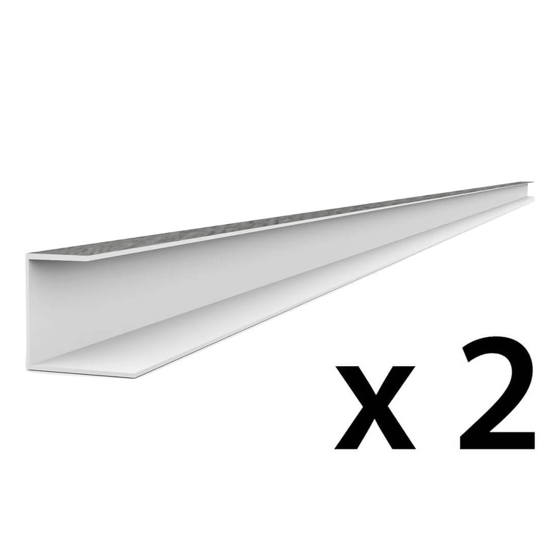 Proslat PROCORE+ PVC 8 ft. Slatwall Side Trim - Gray Wood (2-Pack)