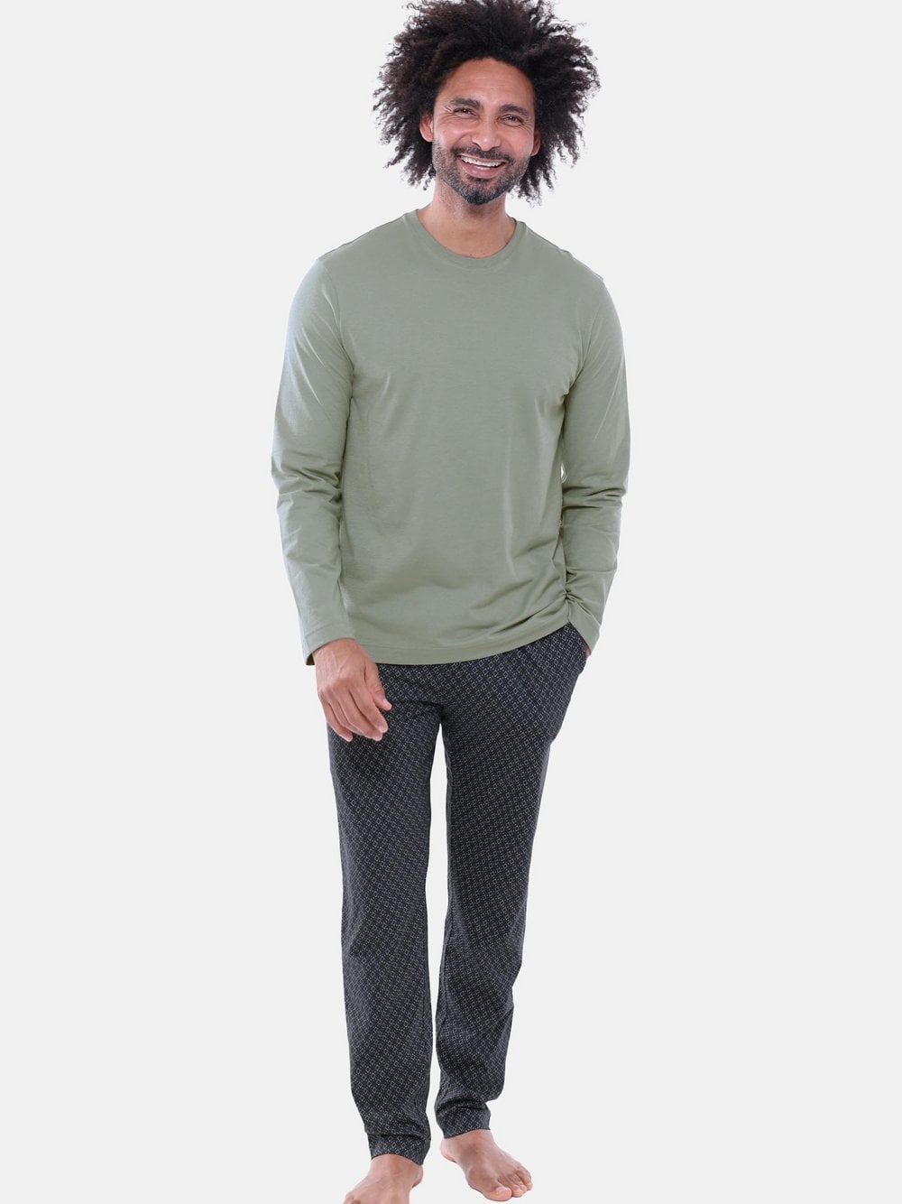Mey Schlafanzug Herren grün, XL Image