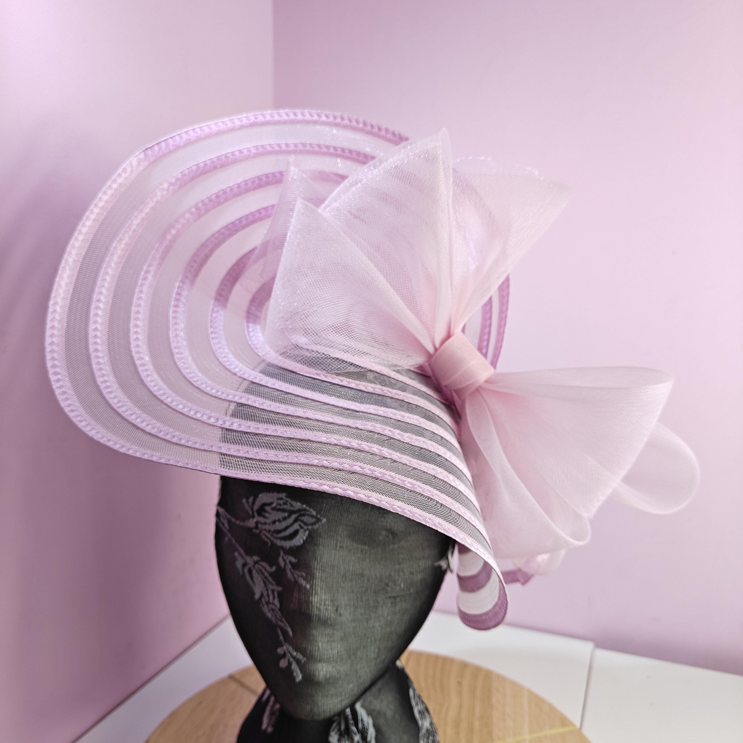 Rosa Fascinator Hut Hut Hut Hut Hut Hut Vintage Hut Accessoire Fascinator Haarband Hochzeit Hut Stirnband Hochzeit Hut Stirnband Braut Accessoire