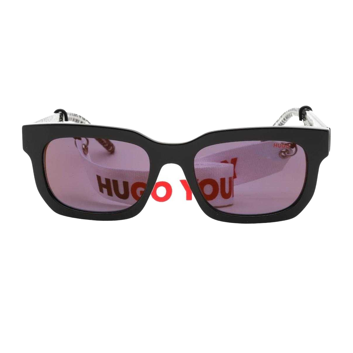 Hugo Boss - Multi Logo-Sonnenbrille für Herren (Schwarz/Rot) Image
