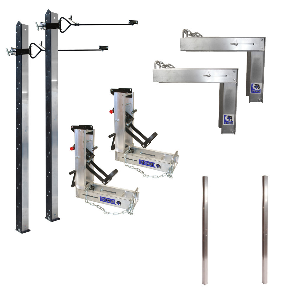 Titan 24 Foot Scaffolding Pump Jack System Package With Two Stages