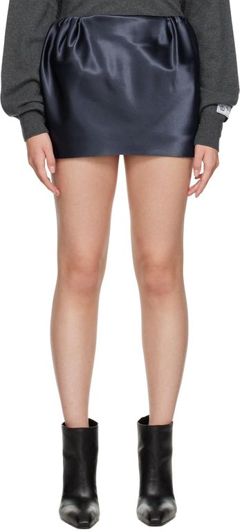 Low-Rise Satin Mini Skirt