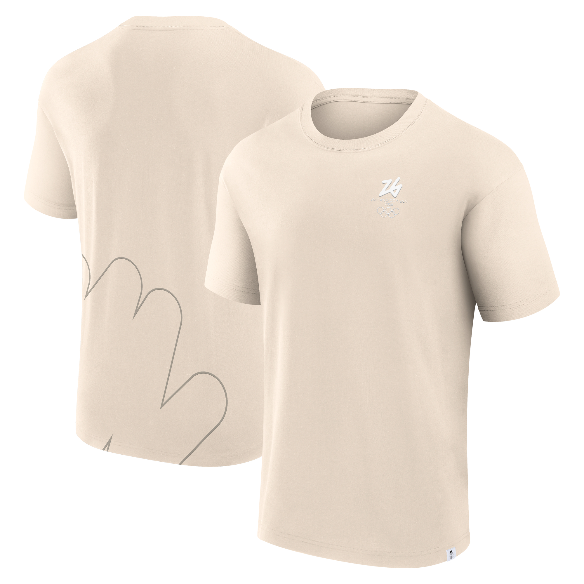 Fanatics Herren-T-Shirt in Creme mit Milano Cortina-Motiv (Olympische Winterspiele 2026) Image
