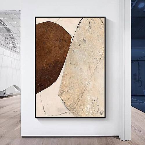 Mintura handgemalte abstrakte Ölgemälde auf Leinwand, moderne Wandkunst, fertig zum Aufhängen mit Keilrahmen, zur Dekoration Ihres Zuhauses. Image