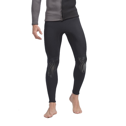 Herren-Neopren-Tauchhose (3 mm), Neoprenanzughose, Badehose, dehnbar, langärmlig, zum Surfen, Schnorcheln, Tauchen, einfarbig, Winter Image
