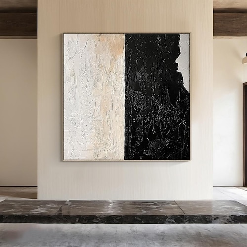 Handgemaltes Ölgemälde auf Leinwand, moderne abstrakte Wanddekoration für Wohnzimmer, gerollt, rahmenlos, ungespannt Image