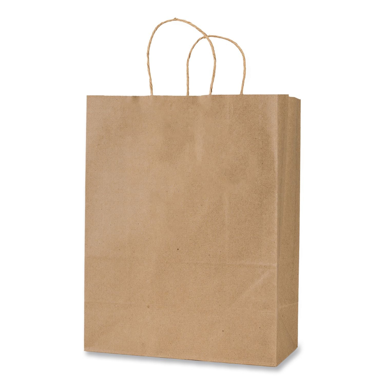 Inteplast Group Get Reddi Paper Bags, Pulse Size, 60# Basis Weight, Twisted Rope Handles, 8 x 4.5 x 10.25, Brown, 250/Carton (IBSKRFTW8410) Case of 25