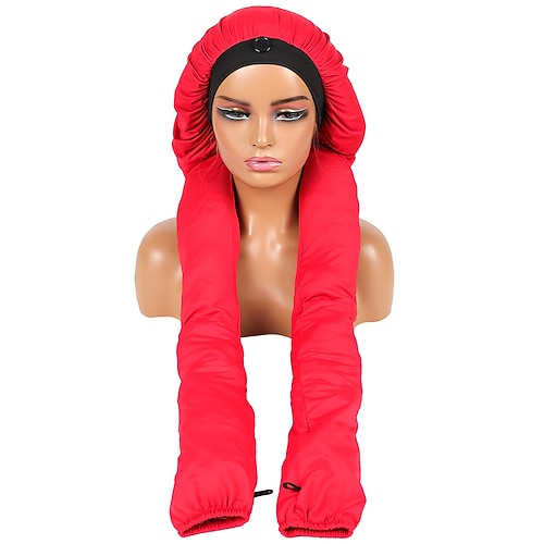 Schlafhaube für Damen mit langen Zöpfen aus hochelastischem Eisseidenstoff, die zum Schutz langer Zöpfe entwickelt wurde, Verfilzungen verhindert und Zeit spart. Image