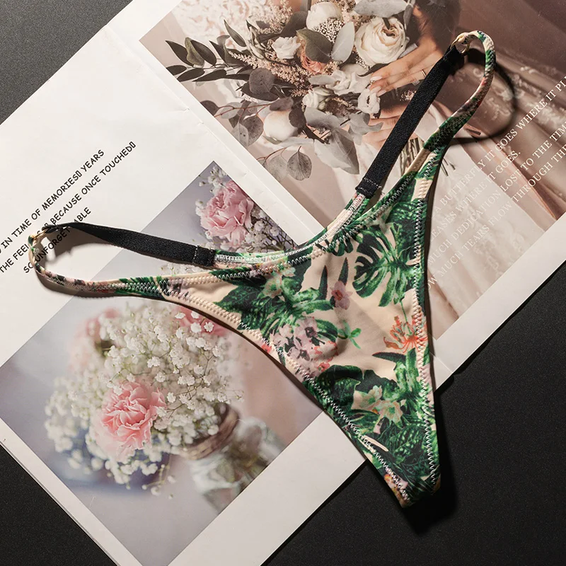 Eis Slik Niedrige Taille Mädchen G String Leopard Blume Frauen Höschen Sexy Slip Tanga T-back Unterwäsche Weibliche Dessous größe S-XL