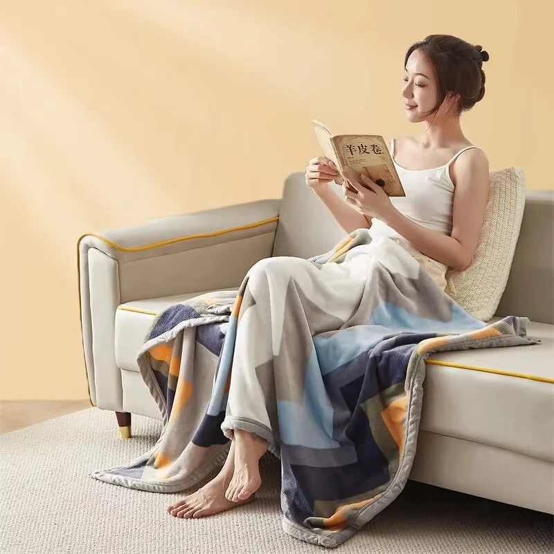 1 Stück hochwertige Flanell-Nickerchendecke – hypoallergen und schnell warm, ideal für Klimaanlagen und Wintergebrauch Image