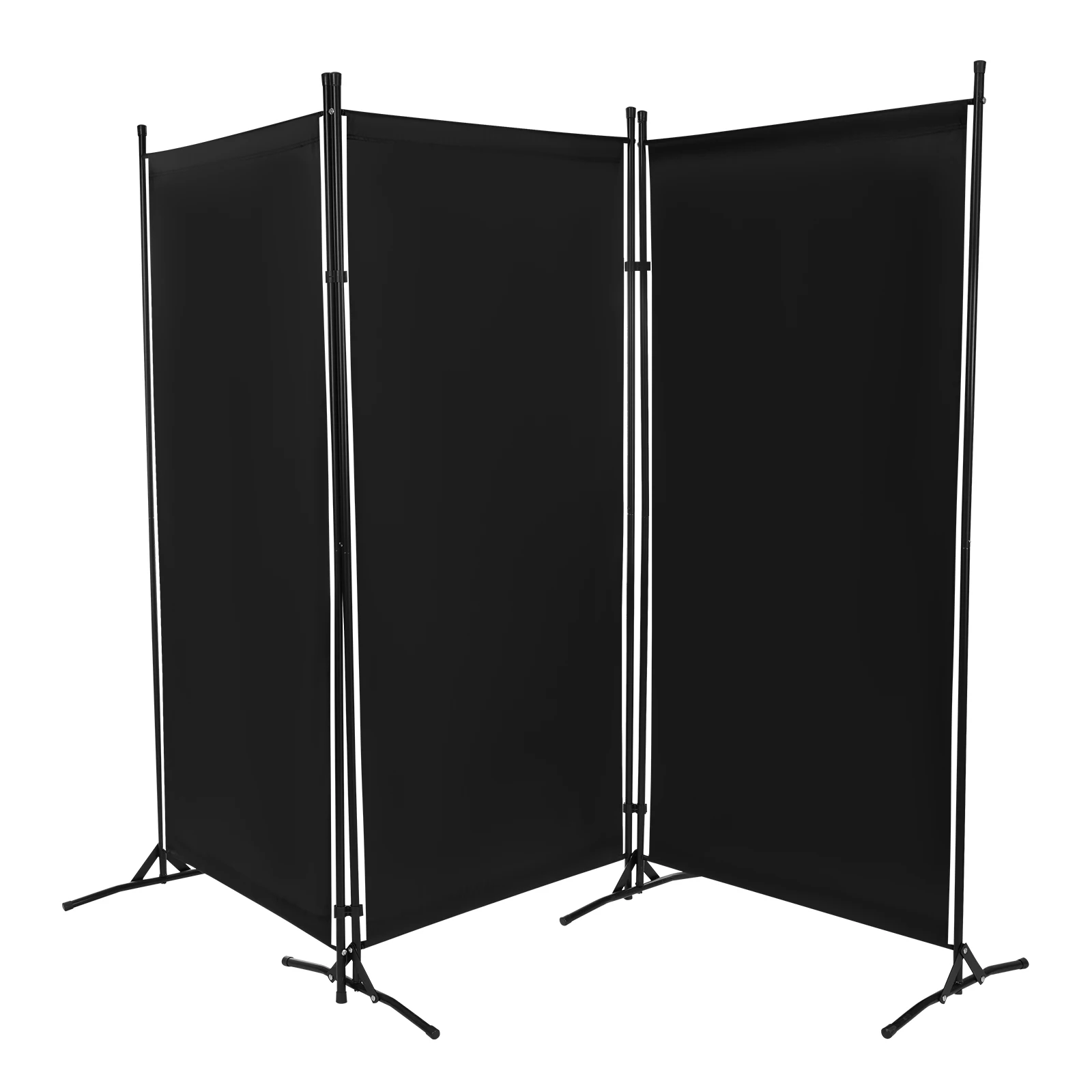 Zusammenklappbarer Raumteiler 360° ° Datenschutztrennwand, 2,6 x 1,8 m, großer Oxford-Stoff mit Eisenrahmen für Büro- und Heimstudio Image
