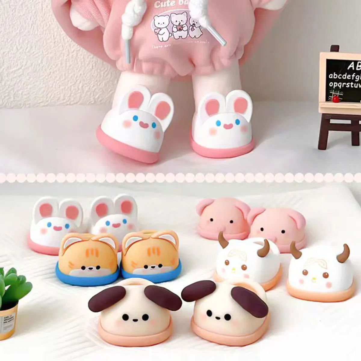 DIY Puppe Spielzeug Dekoration Schuhe Für 15-20 cm Labubu Puppen Schuhe Slipper Spielzeug Casual Sandalen Puppen Zubehör