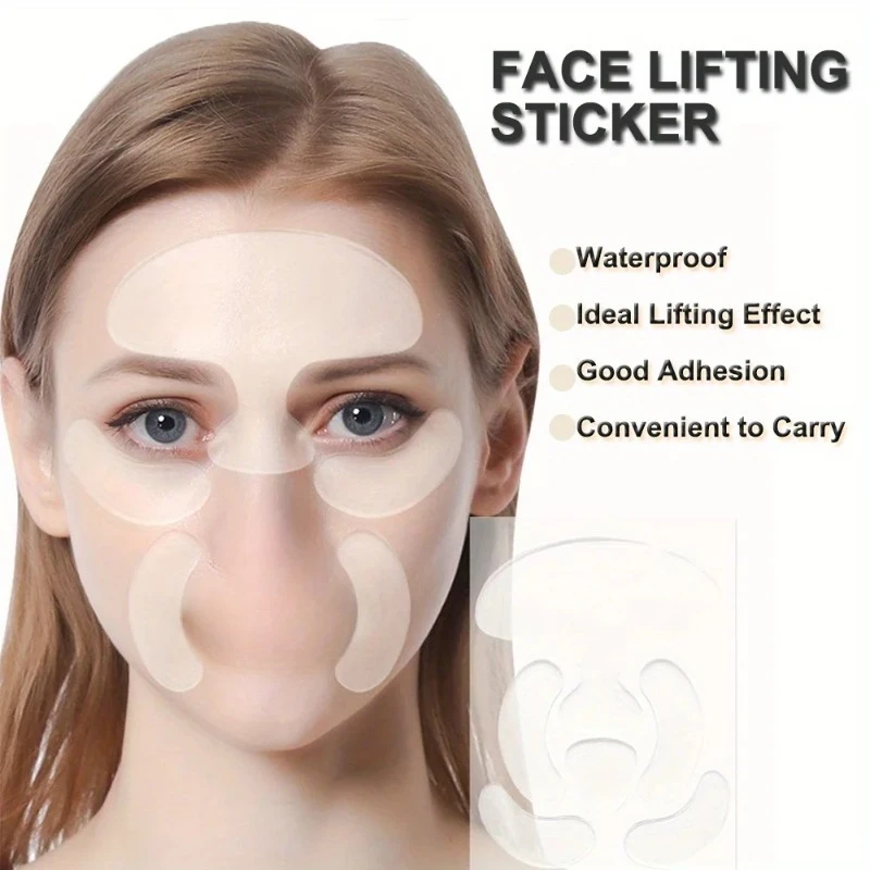Gel-Gesichtspflaster für Lachen, Zornesfalten und Augenfalten – Stirnstreifen zur Beseitigung feiner Linien und Straffung der Haut Image