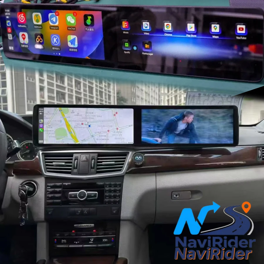 Dual 12,3 "Bildschirm Android Für Mercedes Benz E Klasse W207 W212 2010-2013 Carplay Multimedia Player Auto radio Kopf Einheit GPS Image