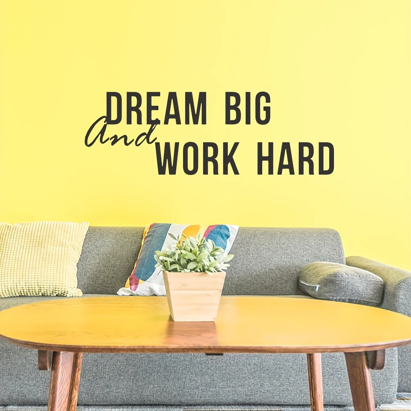 Dream Big Work Hard PVC Wandaufkleber Aufkleber Home Decor für Schlafzimmer Vinyl Wandtattoo