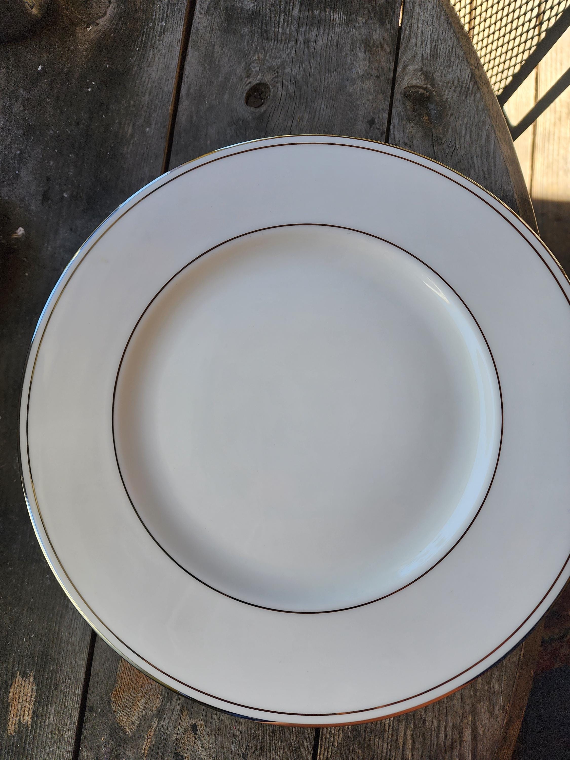 "Lenox Classic Collection FEDERAL PLATINUM Piatto da insalata da 8 1/4\" set da 8"