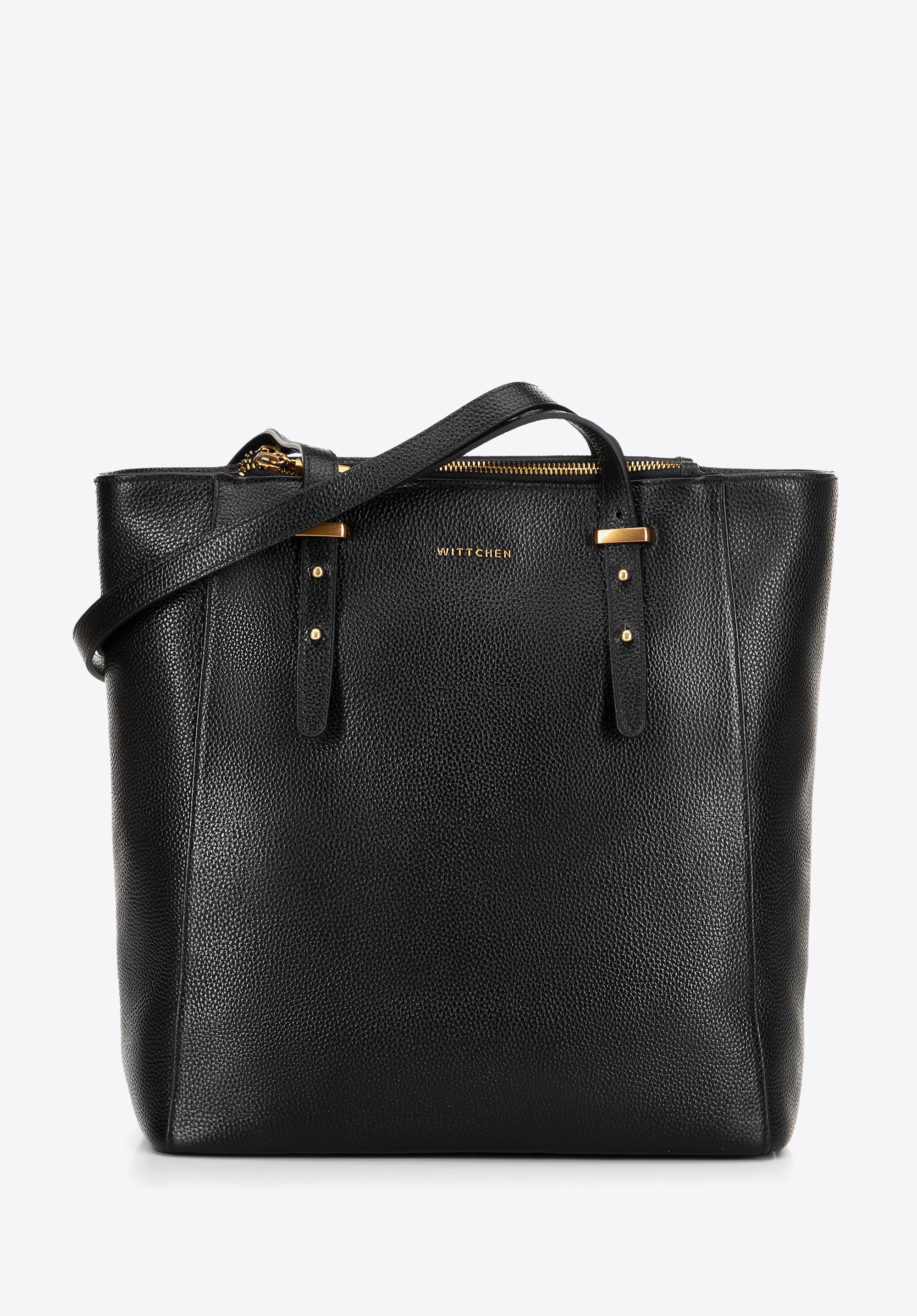 Wittchen Damen-Shopper-Tasche aus Leder, hoch, schwarz Image