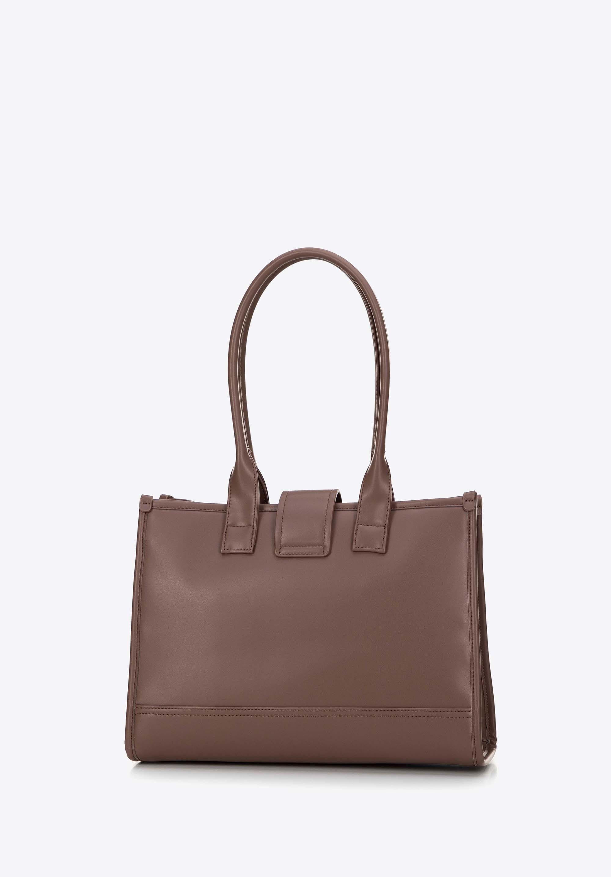 Wittchen Damen-Schultertasche, klassisch, mit Stoffeinsatz, Beige, Kunstleder Image