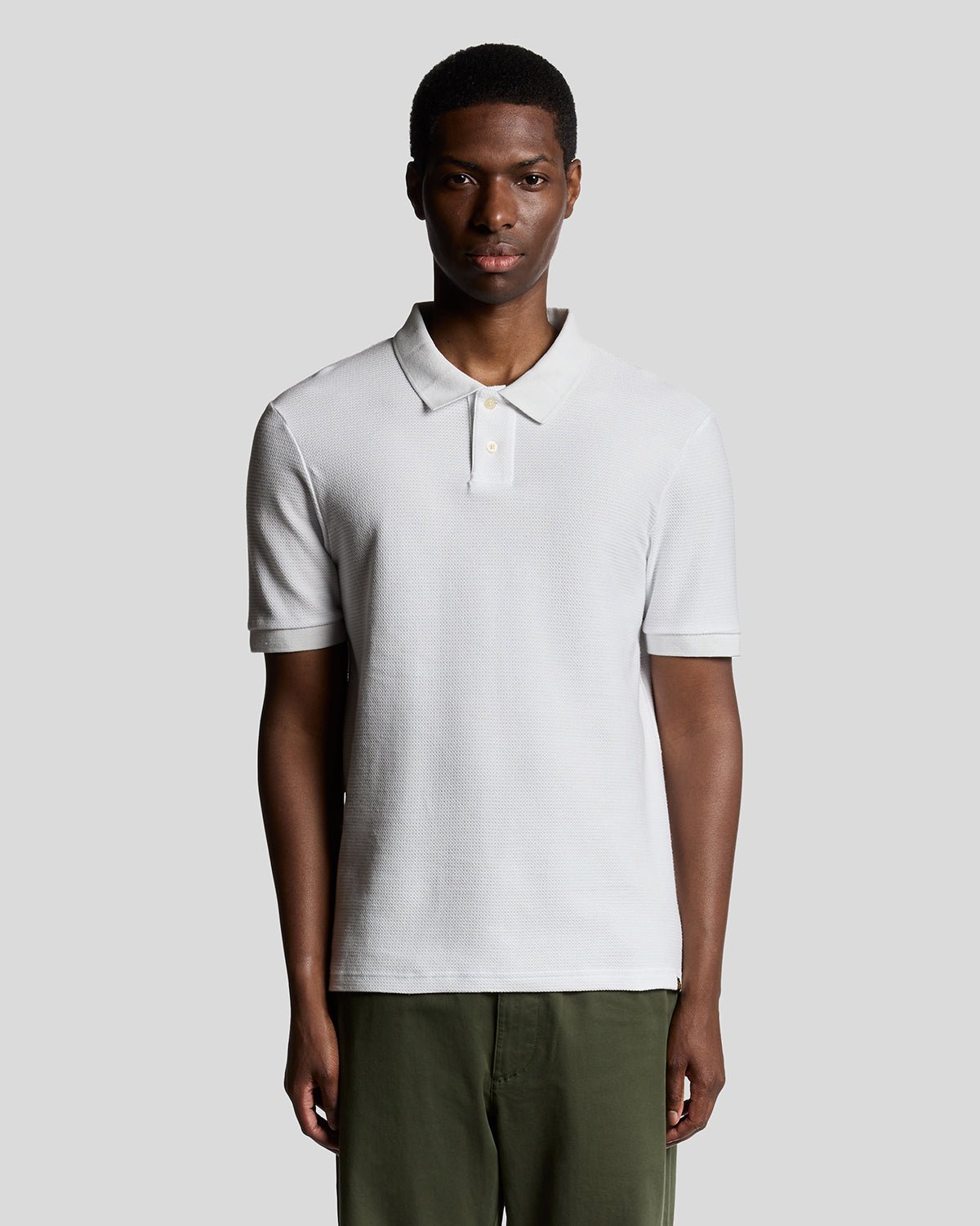 Jacquard-Dobby-Strick-Polo-Shirt Image