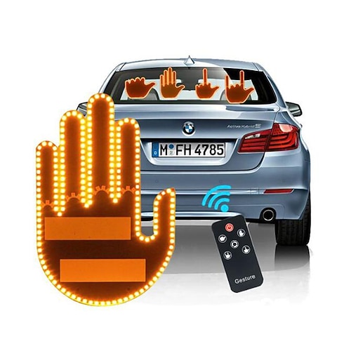 luce per gesti delle dita dell'auto luce di avvertimento multifunzionale per auto luce anti-collisione posteriore luce interattiva per gesti delle mani luce LED per gesti delle dita dell'auto per