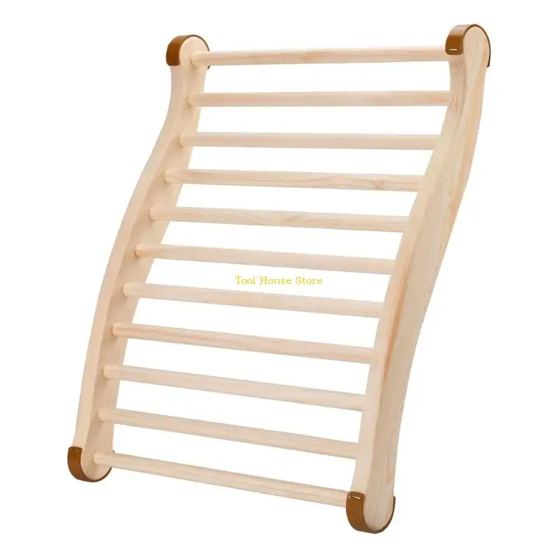 Sauna-Stuhl-Rücken, Sauna-Zubehör für Infrarot-Sauna, Holz-Rückenlehne, rutschfeste, bequeme Rückenlehne Image