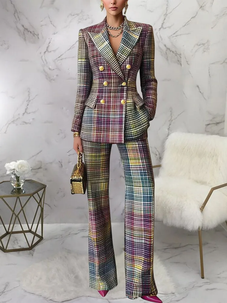 Set di moda per donna Set da 2 pezzi Nuovo arrivo abbinato a due pezzi Set giacca a maniche lunghe Top e pantaloni Abiti Abiti Abbigliamento