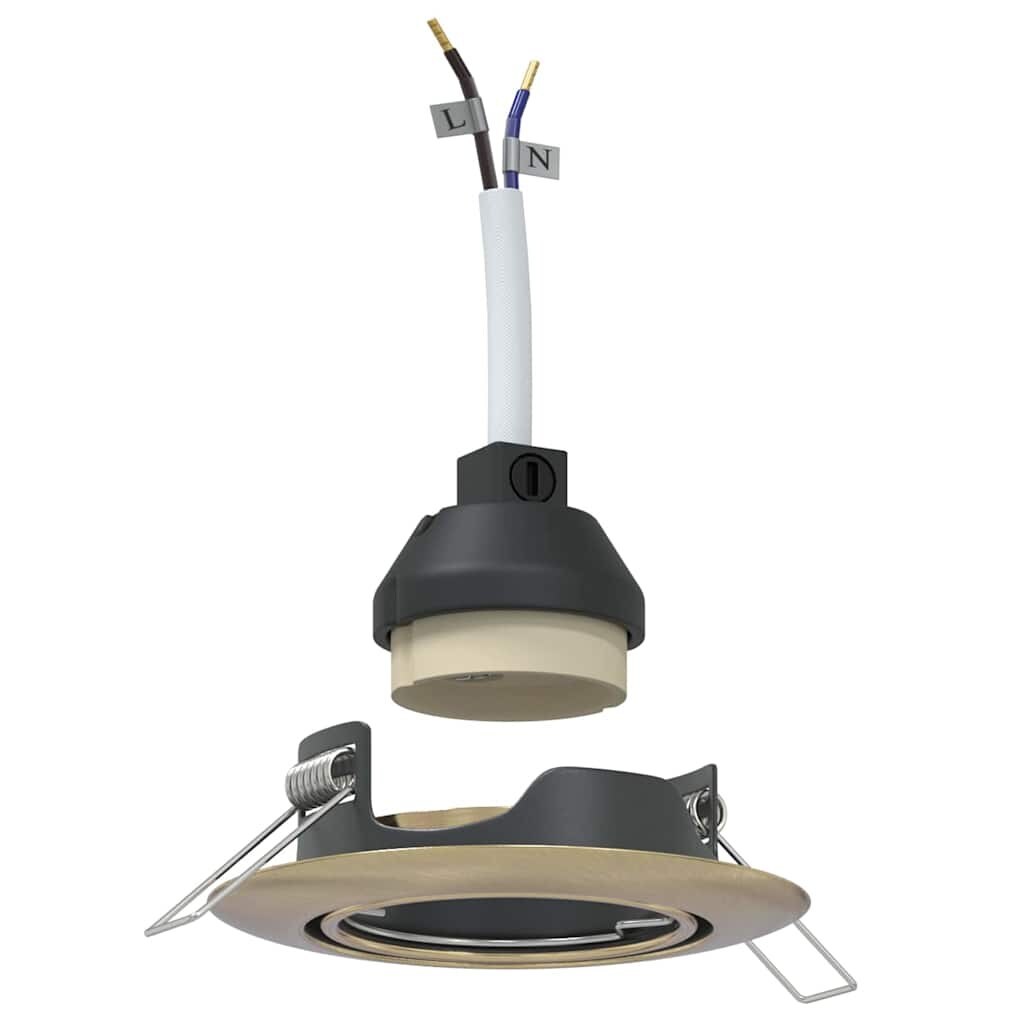 vidaXL Spotlight 24 pcs Messing 9 x 9 x 2,5 cm Metall Image