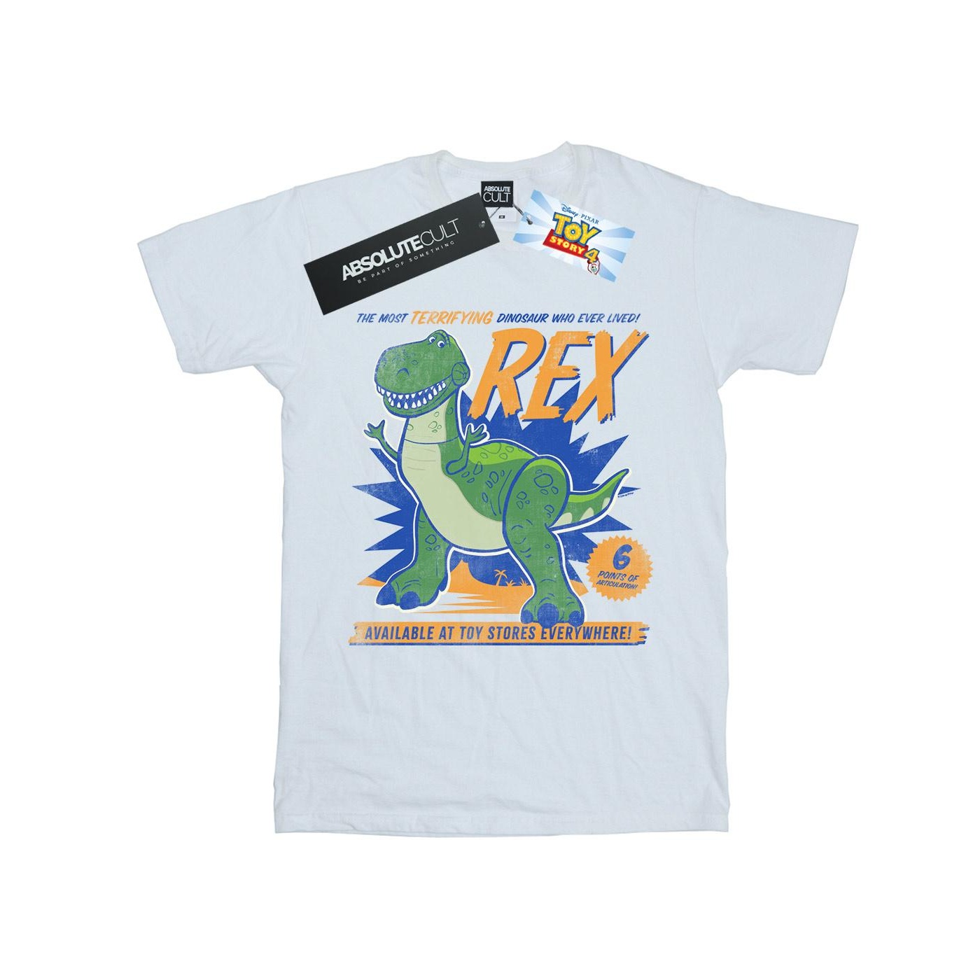 Disney Toy Story 4 Rex Schrecklicher Dinosaurier T-Shirt für Herren (weiß) Image