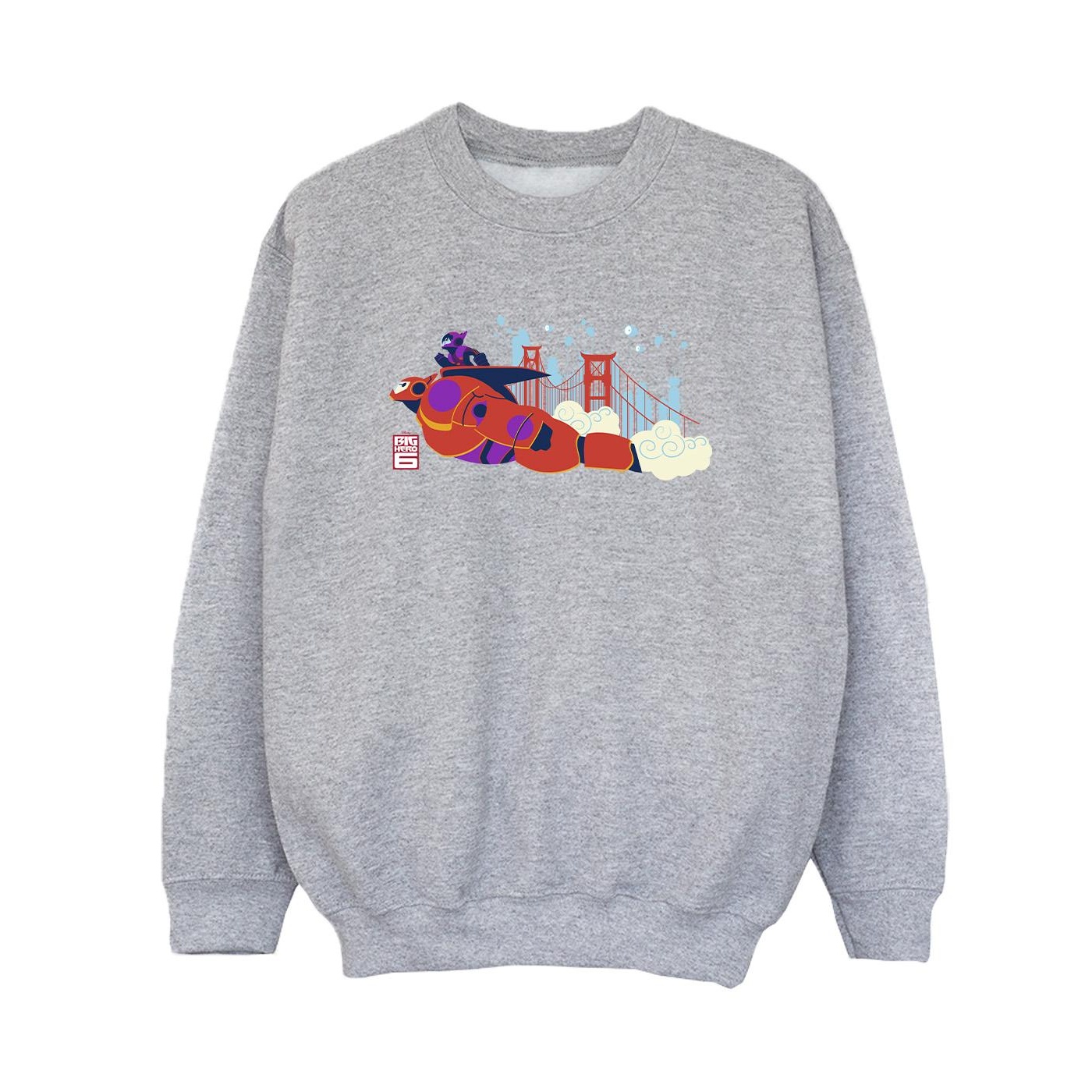 Disney - "Big Hero 6 Baymax Hiro Bridge" Sweatshirt für Jungen (Grau) Image