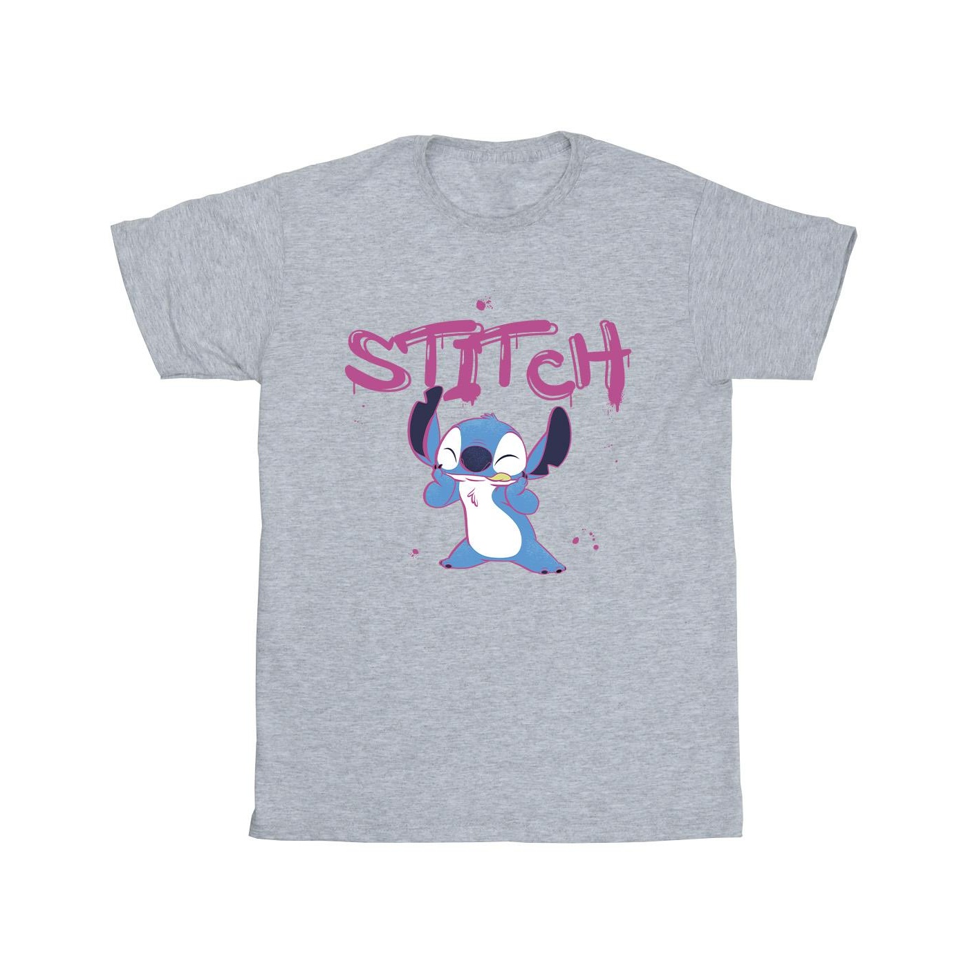 Disney - "Lilo And Stitch Graffiti" T-Shirt für Mädchen (Grau) Image