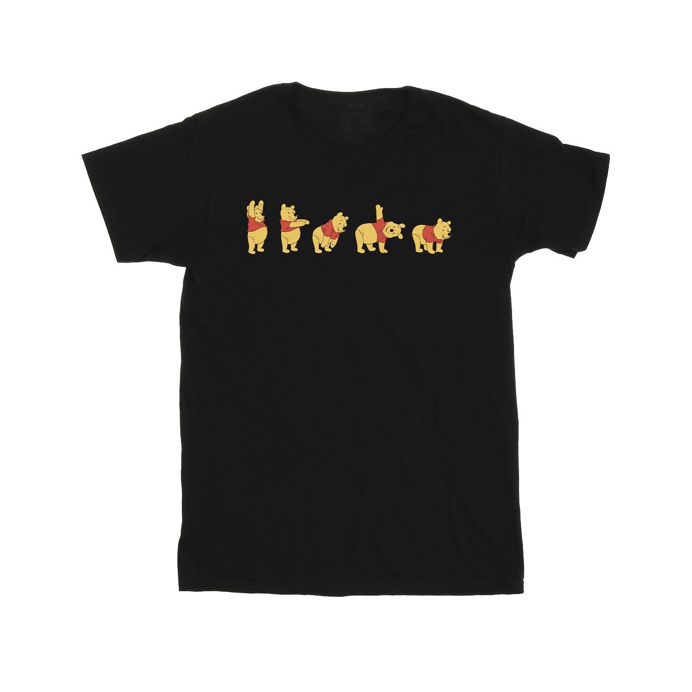 Disney - "Winnie The Pooh Stretching" T-Shirt für Herren (Schwarz) Image