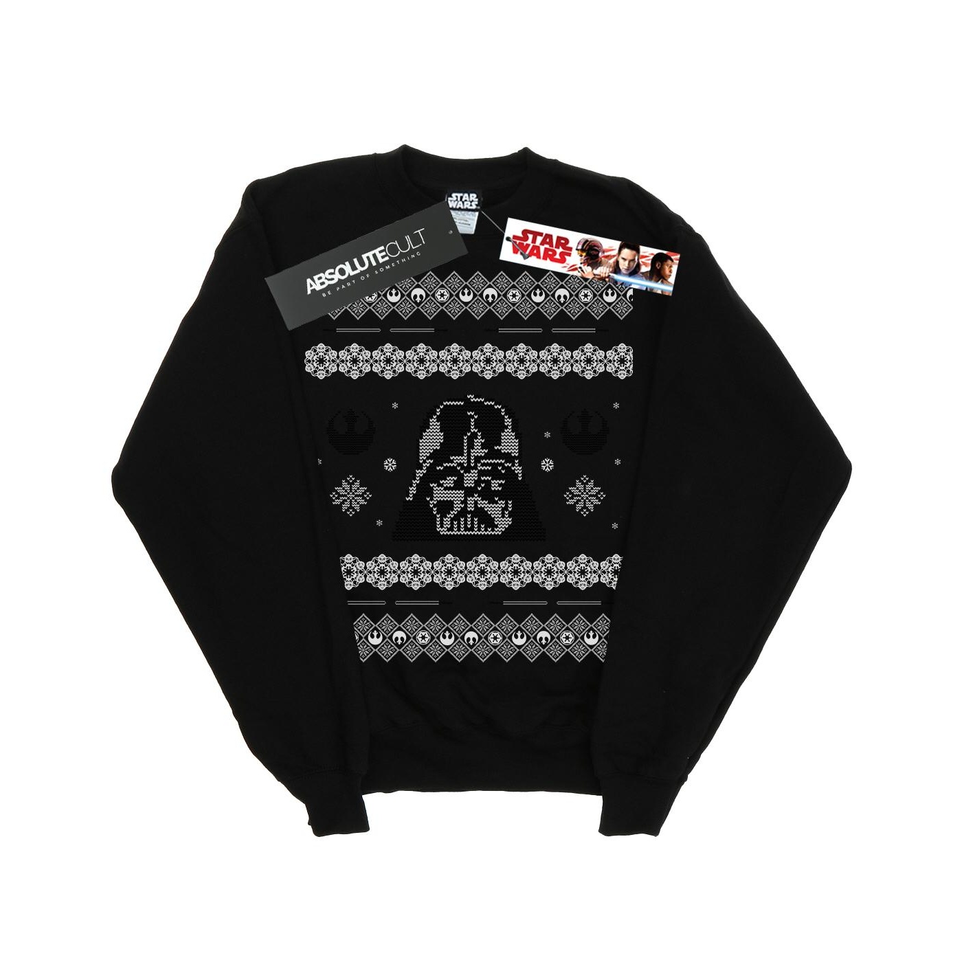 Star Wars Mens Christmas Darth Vader Fair Isle Sweatshirt (Noir) Image