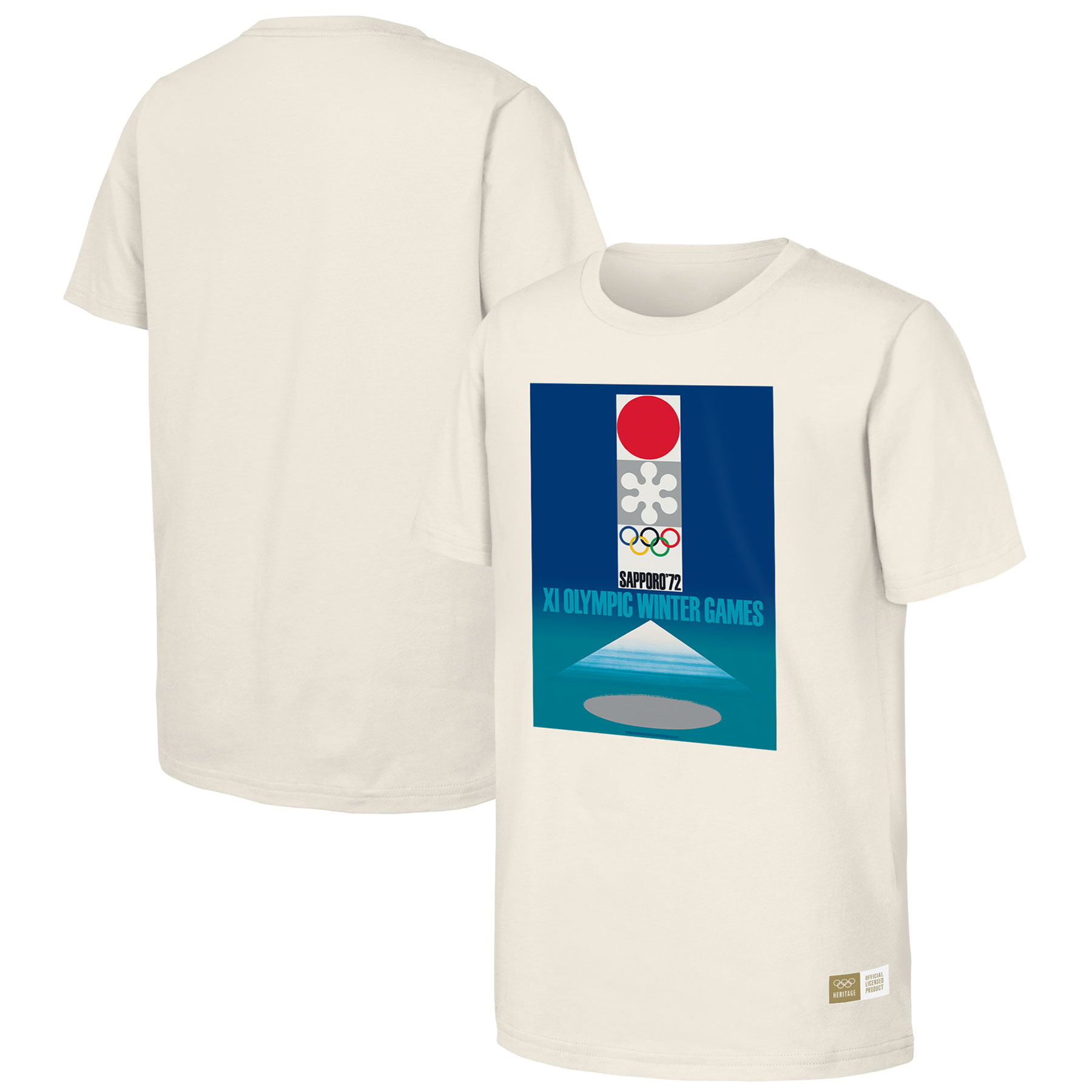 Herren-T-Shirt „Olympisches Erbe der Olympischen Spiele 1972 in Sapporo“ (Natur) Image